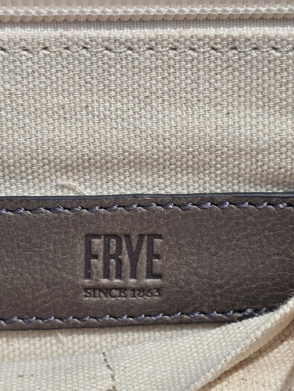 FRYE‎ Alex Flap Shoulder Convertible Crossbody Bag Shadow Grey Leather Push Lock - Picture 12 of 17